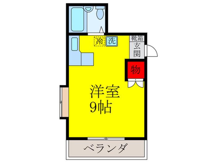 ゼクシブ池田綾羽(ワンルーム/1階)の間取り写真
