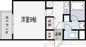 アスール江坂(1K/12階)の間取り写真