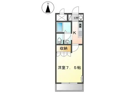 A-PG(1K/2階)の間取り写真