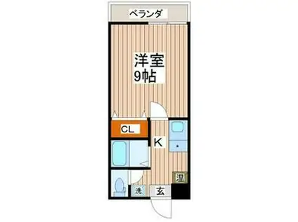 BLDクリエートI(1K/4階)の間取り写真