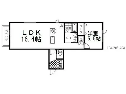 EVER LASTING DECIMO(1LDK/2階)の間取り写真