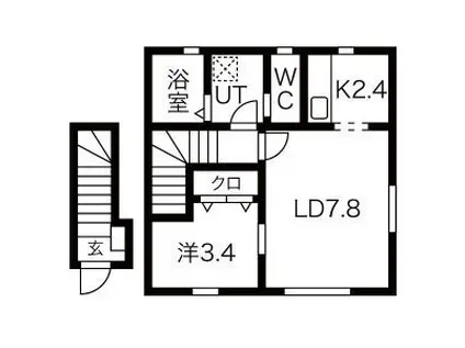 GRAND PARACE浪江 II(1LDK/2階)の間取り写真