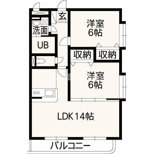 レオマンション(2LDK/3階)の間取り写真