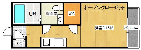 イリス草津東(ワンルーム/1階)の間取り写真