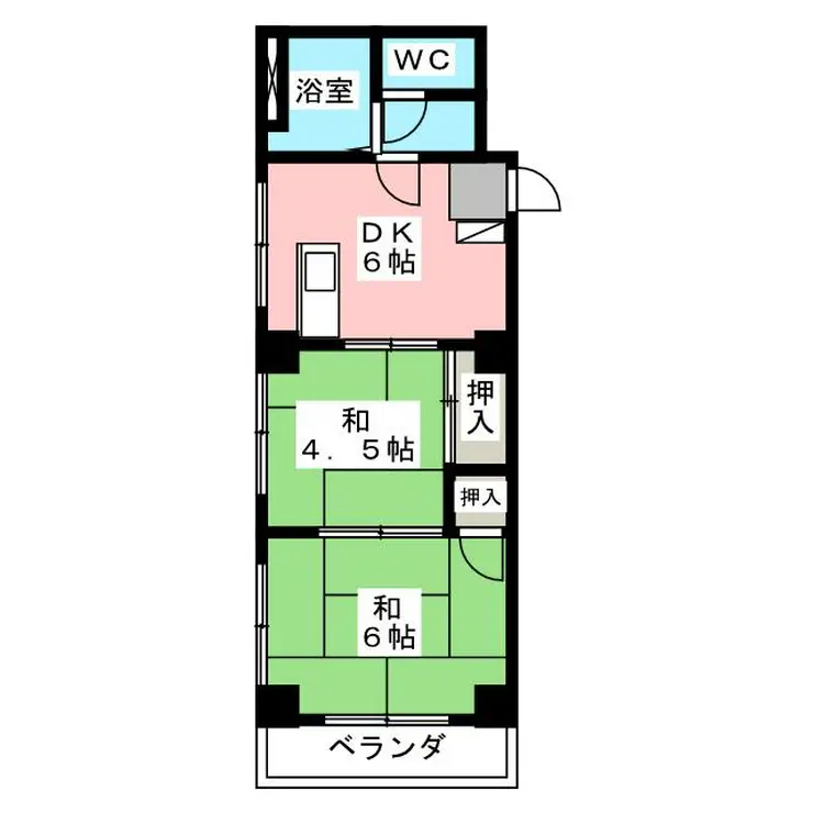 コーポ白樺 3階階 間取り