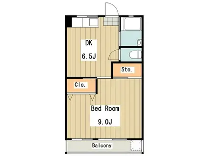 白菊ハウス(1DK/3階)の間取り写真