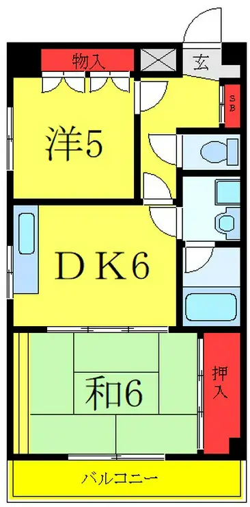 アシュレ双葉町 1階階 間取り