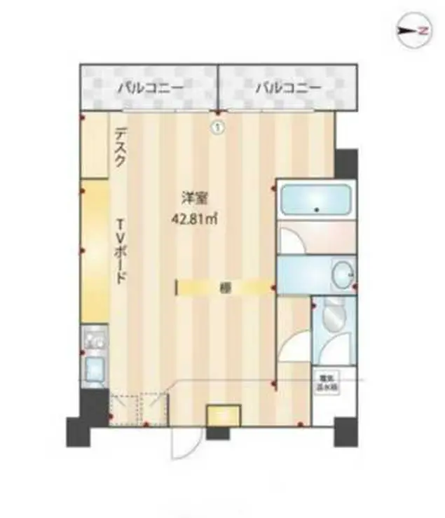 ホテル&レジデンス六本木 13階階 間取り