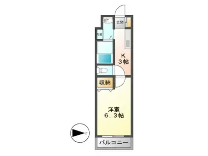 フレンドリー五反田(1K/1階)の間取り写真