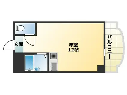 アンヘルム杭全(ワンルーム/6階)の間取り写真