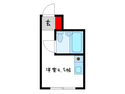 シティハイツ八尾(ワンルーム/1階)の間取り写真