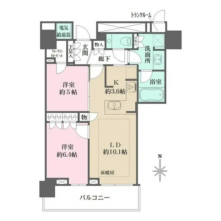 ザ・パークハウス晴海タワーズティアロレジデンス 14階階 間取り