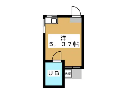 ヴェールドプレリー(ワンルーム/1階)の間取り写真