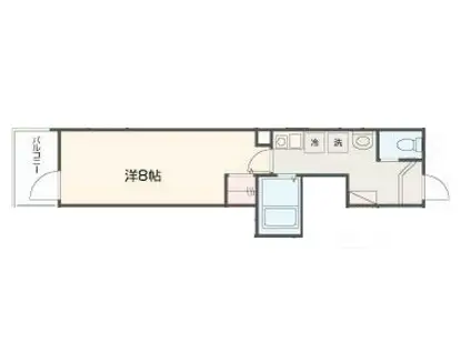 MELDIA東青梅II(1K/2階)の間取り写真
