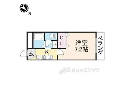 アネックスA(1K/3階)の間取り写真