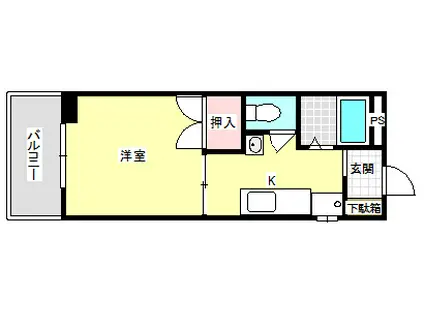 ロジュマン21(1K/2階)の間取り写真