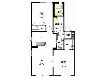 NKポラリス(2LDK/2階)の間取り写真