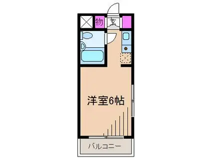 スカイコート元住吉第3(ワンルーム/1階)の間取り写真