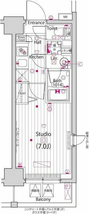 ガーラ・ステーション横濱大通り公園 3階階 間取り