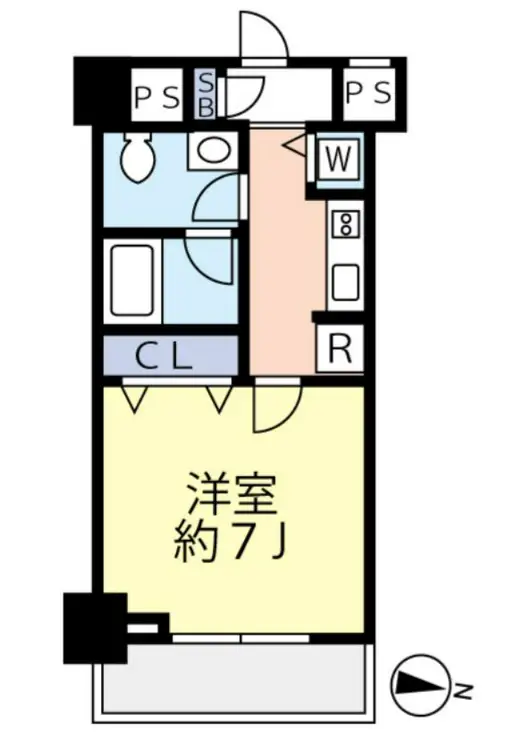 スカイコートパレス大島 9階階 間取り