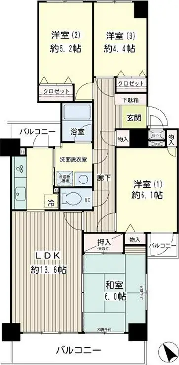NICライブステイツ戸塚ガーデン 2階階 間取り