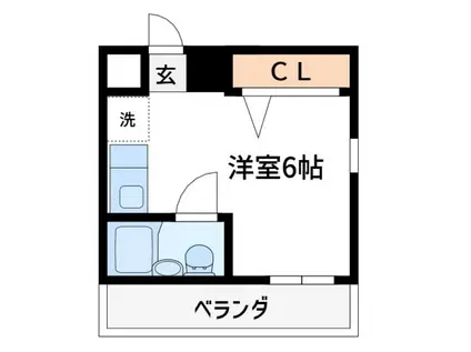 ユネックスヒルズ(ワンルーム/3階)の間取り写真