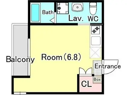 ガーデンパレス幕張本郷(ワンルーム/1階)の間取り写真