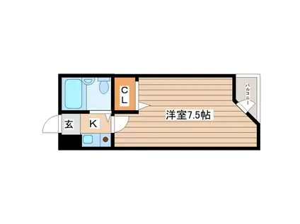 ベルシティ中倉(1K/4階)の間取り写真