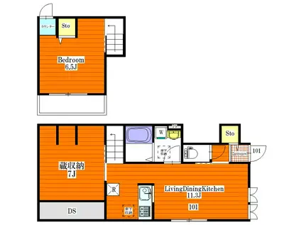 ベル パンセ(1LDK/1階)の間取り写真