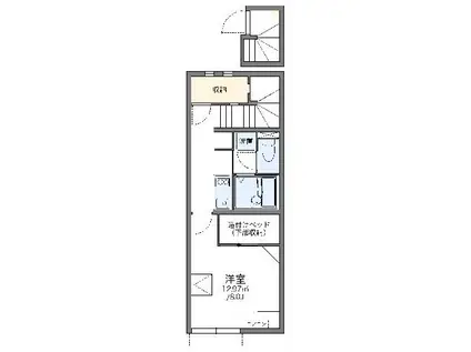 レオネクストリベルテ龍雲(1K/2階)の間取り写真