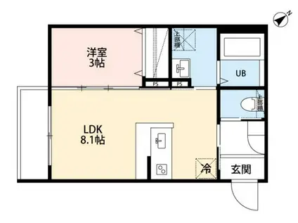 ROBOT HOME 北柏(1LDK/2階)の間取り写真