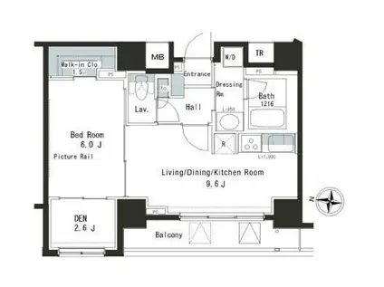 パークアクシス本郷の杜(1SLDK/12階)の間取り写真