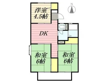 セジュールのざき E棟(3DK/1階)の間取り写真