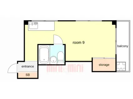 さくらマンション(ワンルーム/1階)の間取り写真