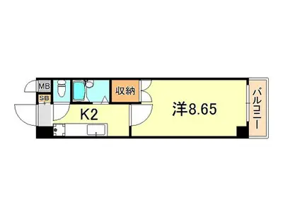 アートプラザ神戸西(1K/2階)の間取り写真