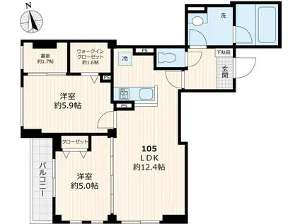 メイソンズ ガーデン(2SLDK/1階)の間取り写真