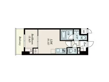 ポルタニグラ大須 色々乗ります(1LDK/10階)の間取り写真