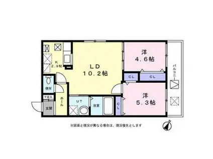 ボア ソルテN22(2LDK/4階)の間取り写真