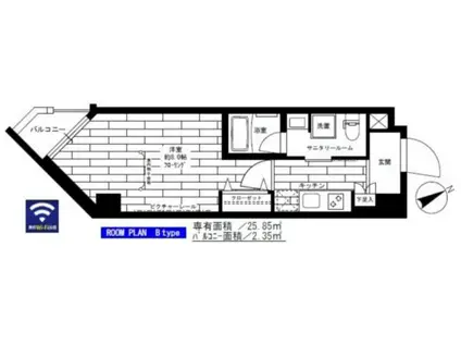 ステージファースト成増(1K/6階)の間取り写真