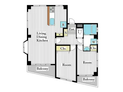 鈴木マンション(2LDK/3階)の間取り写真