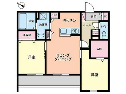 VANGUARD HIYOSHI(2LDK/2階)の間取り写真