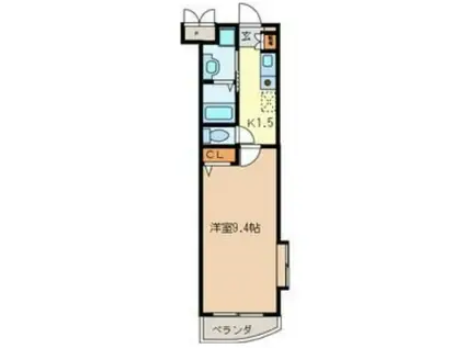 ベルベデーレ(1K/2階)の間取り写真