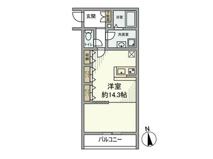 JYUMOKU尾久(ワンルーム/1階)の間取り写真