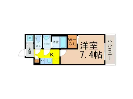 エスリード上前津エアスタ(1K/3階)の間取り写真