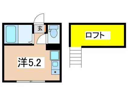 G・Aヒルズ 日吉・井田(ワンルーム/1階)の間取り写真