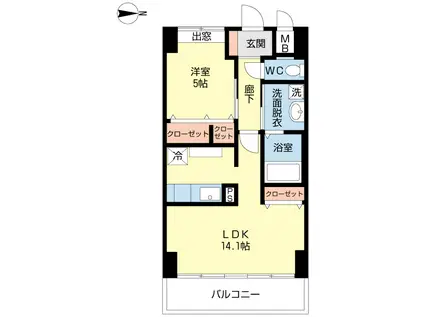 グレイス一葉(1LDK/1階)の間取り写真