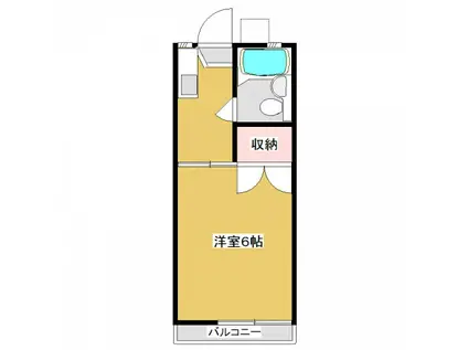カーサ三和(1K/2階)の間取り写真
