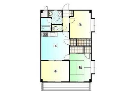 スプランドゥール国領(3DK/1階)の間取り写真