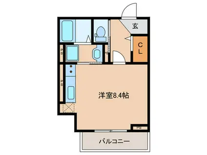 アーバン・ベース(ワンルーム/3階)の間取り写真