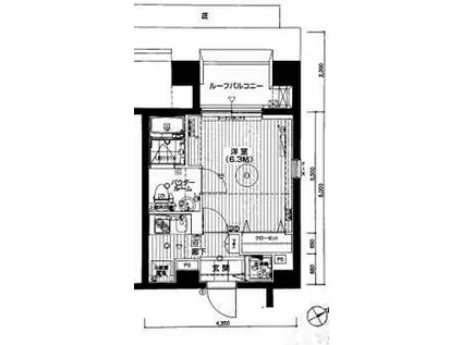 アプルシティ本駒込(1K/7階)の間取り写真